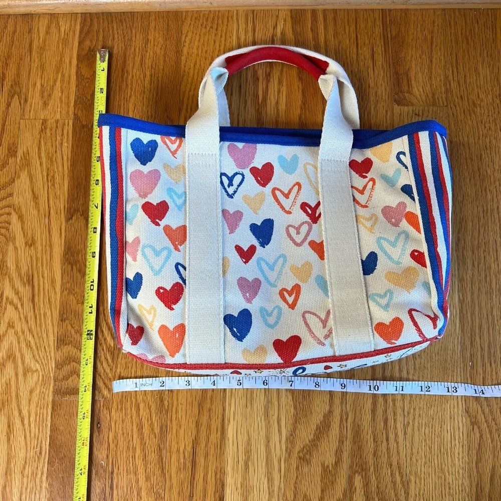 Brighton Red White And‎ You Mini Tote Crossbody Hearts Canvas Fabric Love - Picture 8 of 8